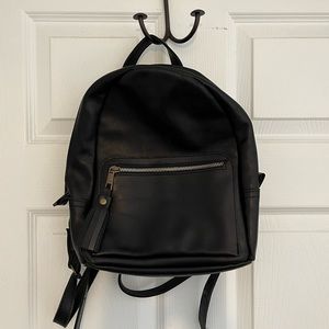 Black Leather Backpack/ Purse!!